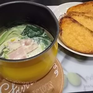菜っ葉の コ-ンポタ-ジュ鍋