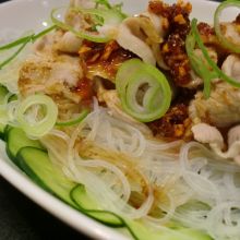 豚肉のXO醤ソースかけ