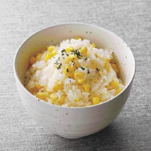 炊飯器で　洋風とうもろこし炊き込みご飯