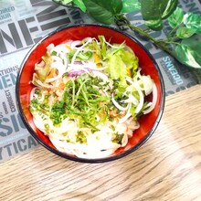 かけうめ風味の　薬味たっぷり半田麺