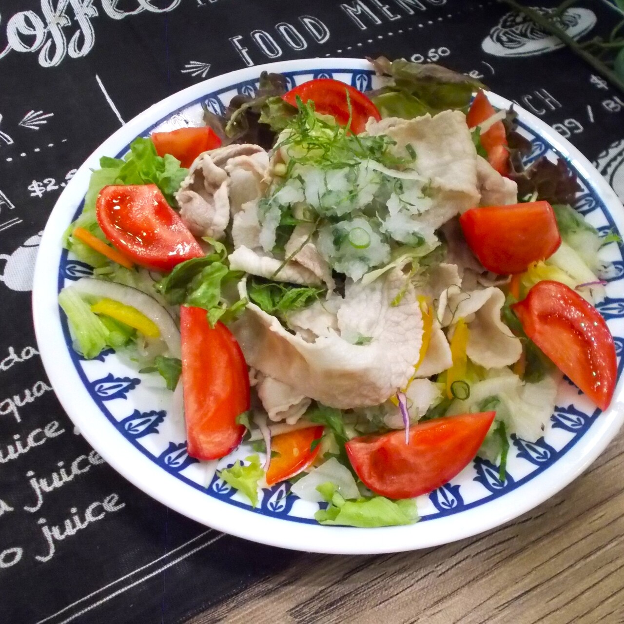 直七ごまドレッシング　冷しゃぶの香味おろしサラダ