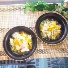 ヒガシマルうどんスープ とろり白菜と豚バラ肉の煮もの