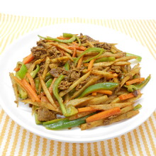 せん切り野菜のカレー炒め