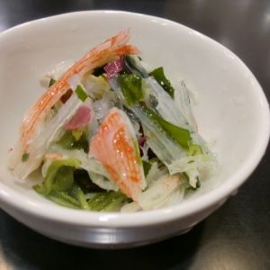 簡単!寒天の梅風味酢の物