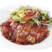 鶏の黒酢照り焼き