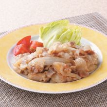 豚肉とたまねぎの　しみうま漬け焼き