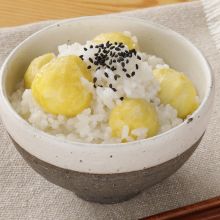 なんちゃってレシピ　お餅で栗おこわ