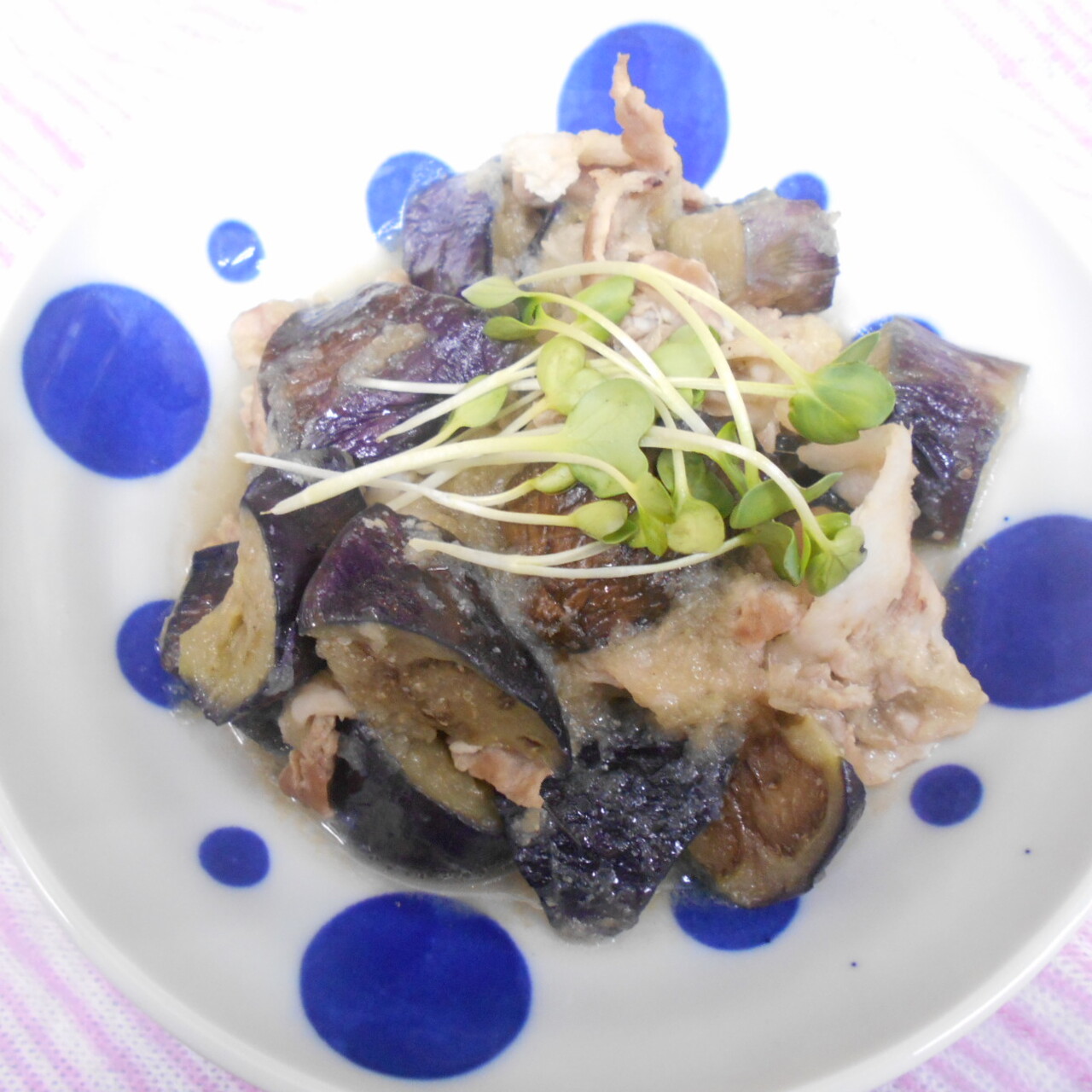 豚バラ肉となすのみぞれ煮