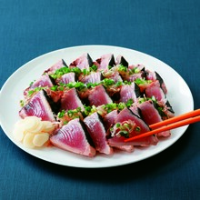 フライパンで　出来立てかつおたたき