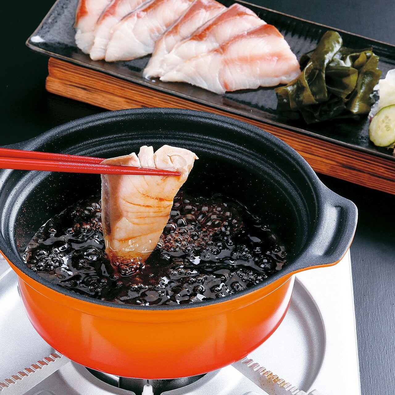 ぶりのオイルしゃぶしゃぶ