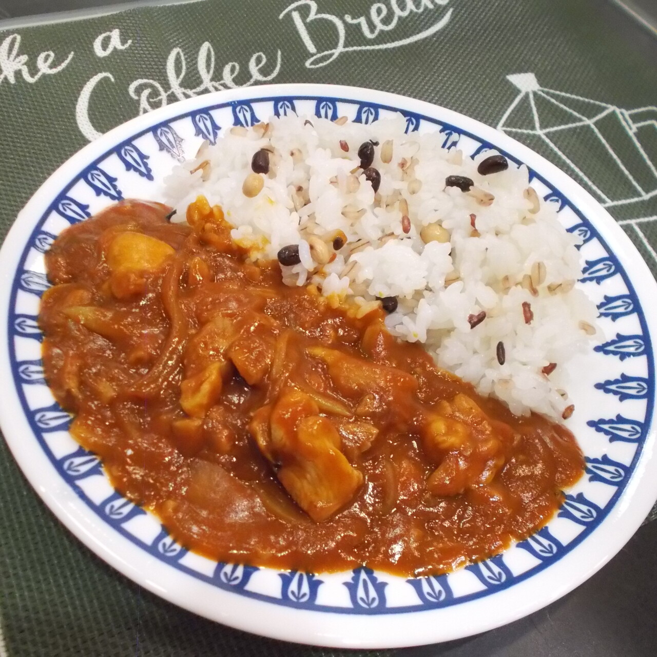 レンジでチン♪♪　ばかたれでトマトチキンカレー