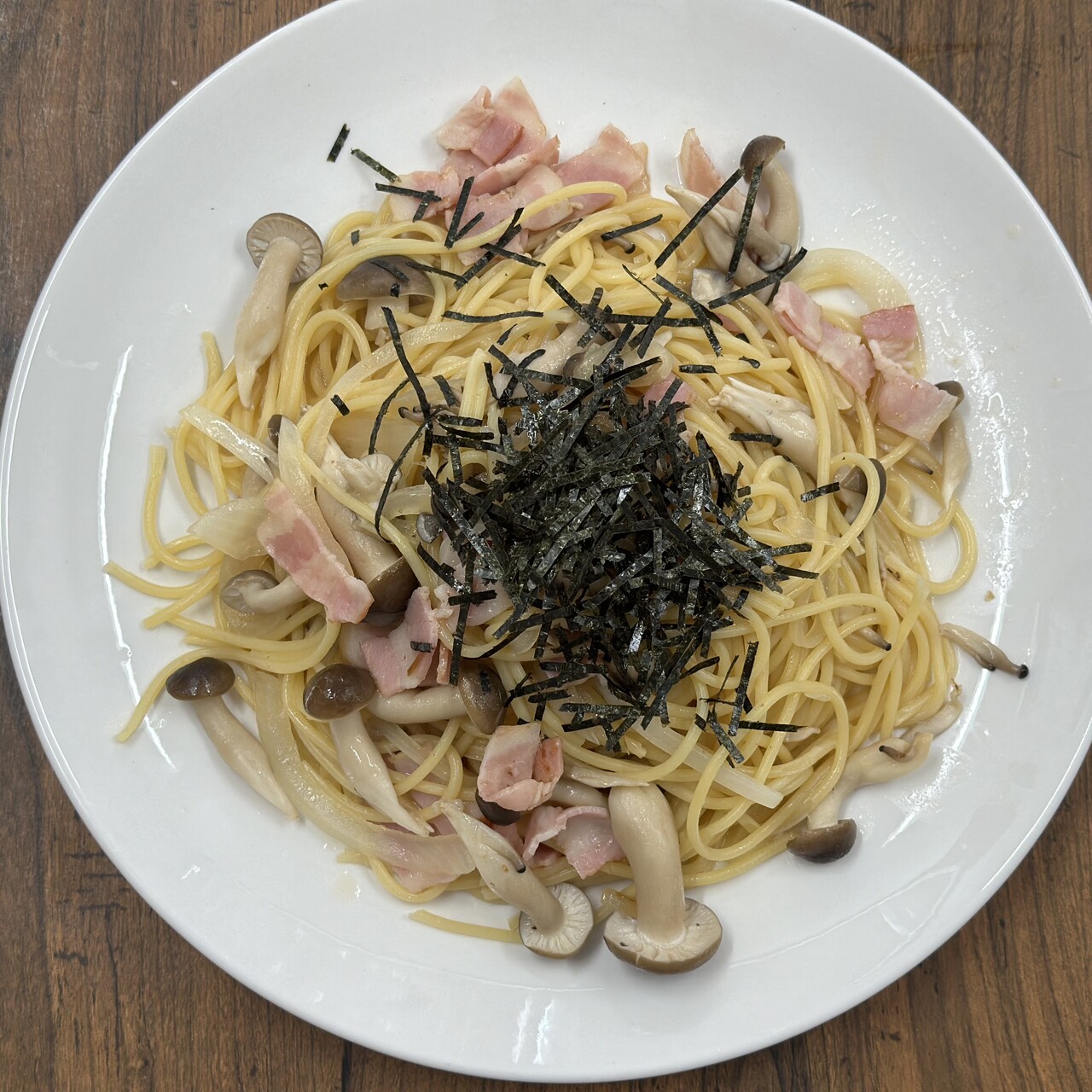 にんにくポン酢のきのこパスタ