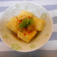 ピエトロドレッシングで揚げ出し豆腐