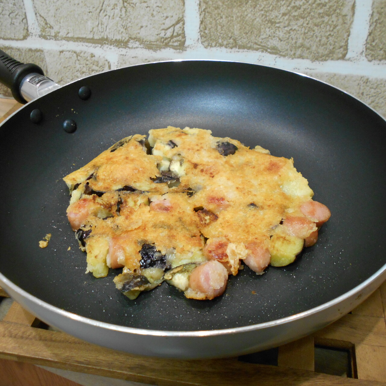 ワンパンで!!ハッシュドなすのチーズ焼き
