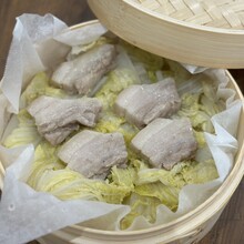 蒸籠蒸し③豚バラブロックと白菜蒸し