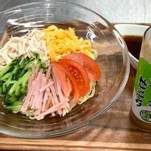 直七ごまドレッシングで冷やし中華