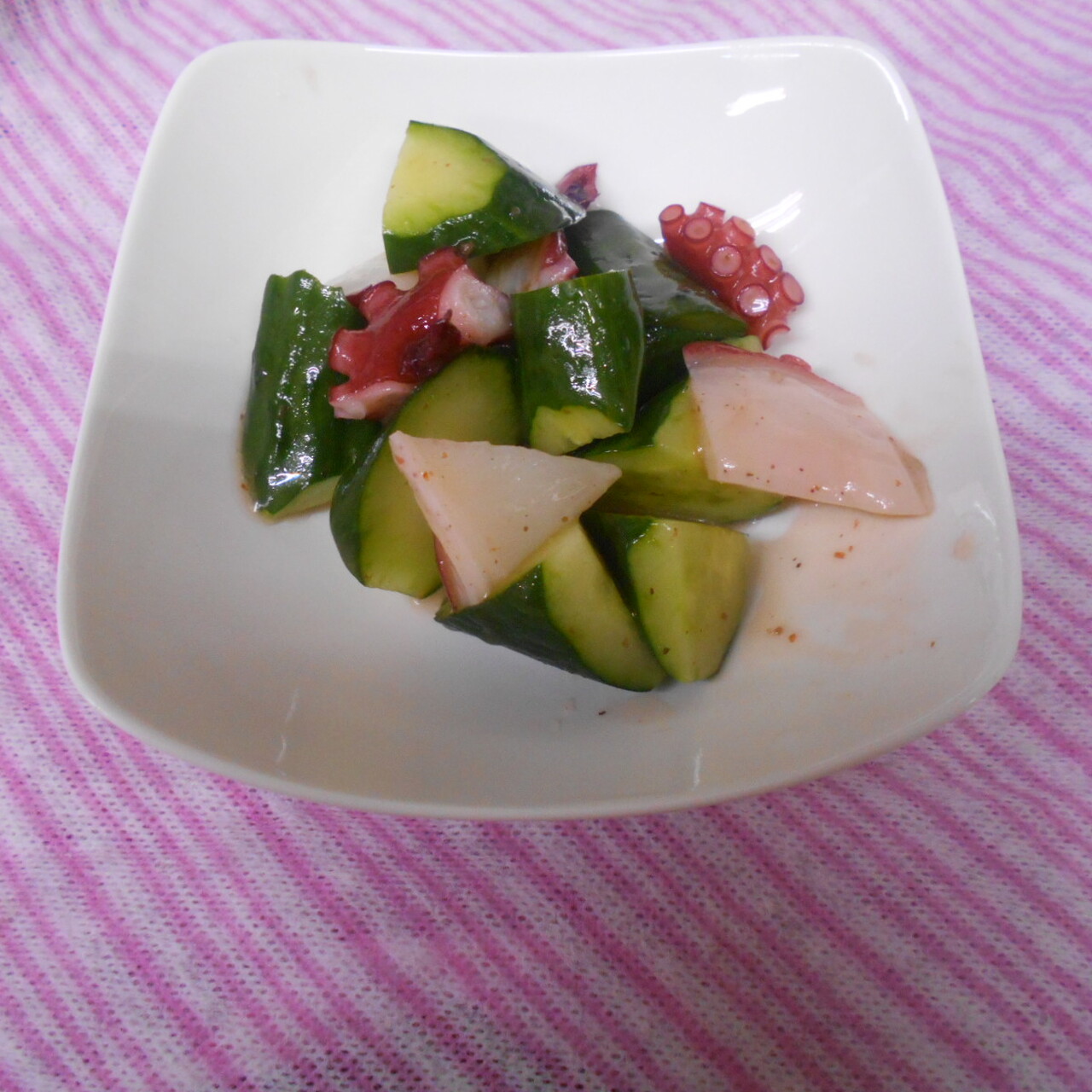 きゅうりとたこの和え物