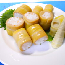 四方竹の田舎寿司(柚酢を使って)